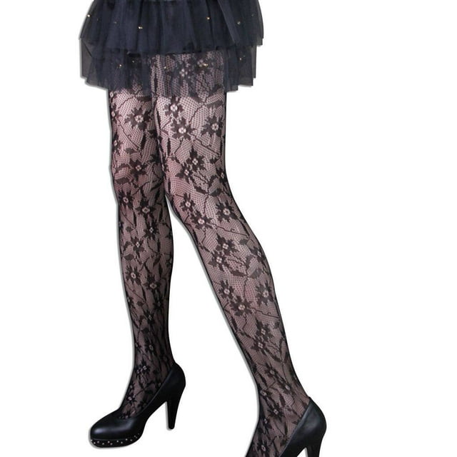 Bas en Maille pour Femmes à Motif de Fleurs, Dentelle, Creux, Collants, Collants Creux, Bas