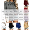 thumbnail image 3 of TEAJOPSUU Women's Ruffle Hem Hoodies Long Sleeve Bow Drawstring Hooded Sweatshirts Casual Pullover Fall Sweatshirts Burgundy, 3 of 6