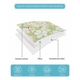 thumbnail image 4 of Quilts Queen Size Bedding Set, Spring Floral Reversible Summer Quilt 3 Pieces, Watercolor Orchid Flowers Leaves Botanical Green Lightweight Bedspreads Coverlets with 2 Pillow Shams for All Seasons, 4 of 5