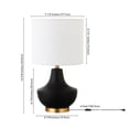 thumbnail image 3 of Henn&Hart 7" Noir Mat Céramique / Tissu Mini Lampe, 3 of 10