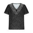 thumbnail image 4 of Wyobmus Men's Short Sleeve Shirts Retro Embroideried V-Neck T-Shirt Causal Loose Fit Workout Tunic Summer Shirt B-Dark Gray, 4 of 6