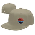 thumbnail image 4 of DouZhe Cap Flat Brim Snapback Hat, Été Plage Coucher de Soleil Palmiers Imprime Réglable Jaune Adulte Baseball Cap, 4 of 6