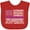Red, variant on Inktastic Epilepsy Awareness Purple Ribbons and Flag Boys or Girls Baby Bib
