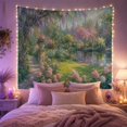 thumbnail image 2 of Impressionist Idyllic Garden with Left Weathered Stone, Mystical Fantasy for Space Lovers, Wall Decor, Valentine'S Day Gift, Tapestry Wall Hanging for Dorm and Living Room, 2 of 7