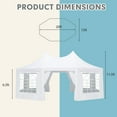 thumbnail image 2 of Erommy 20x15ft Party Tent, White Wedding Tent, Octagonal Heavy Duty Canopy with 6 Removable Sidewalls, 6 Church Windows and 2 Pull-Back Doors, 2 of 8