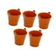 thumbnail image 4 of 5 cubos de metal galvanizado, cubos de hielo, recipientes para manualidades con asa, decoración del hogar, jarrones metálicos decorativos resistentes Naranja, 4 of 8