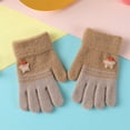thumbnail image 2 of QBABYOO Toddler Gloves Stretchy Warm Winter Gloves Kids Cute Cat Warm Winter Knitted Mittens for Girls, 2 of 8