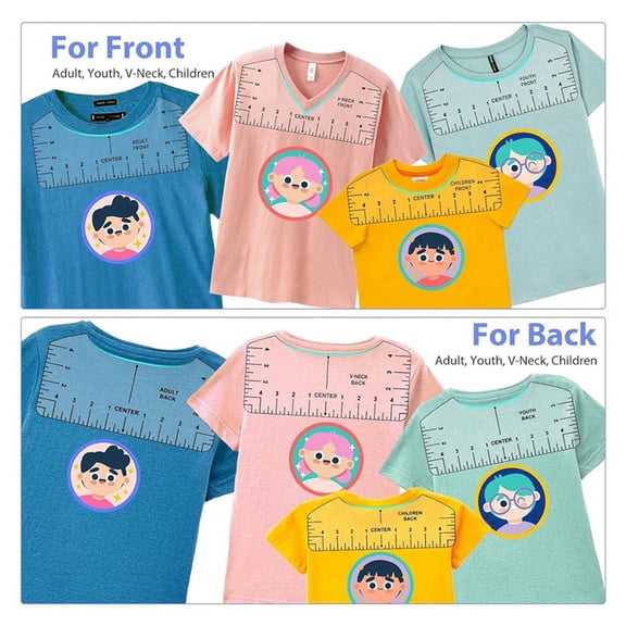 Tshirt Ruler Guide for Vinyl Alignment, T Shirt Rulers to Center Designs, Measurement Template, Craft Sewing Supplies