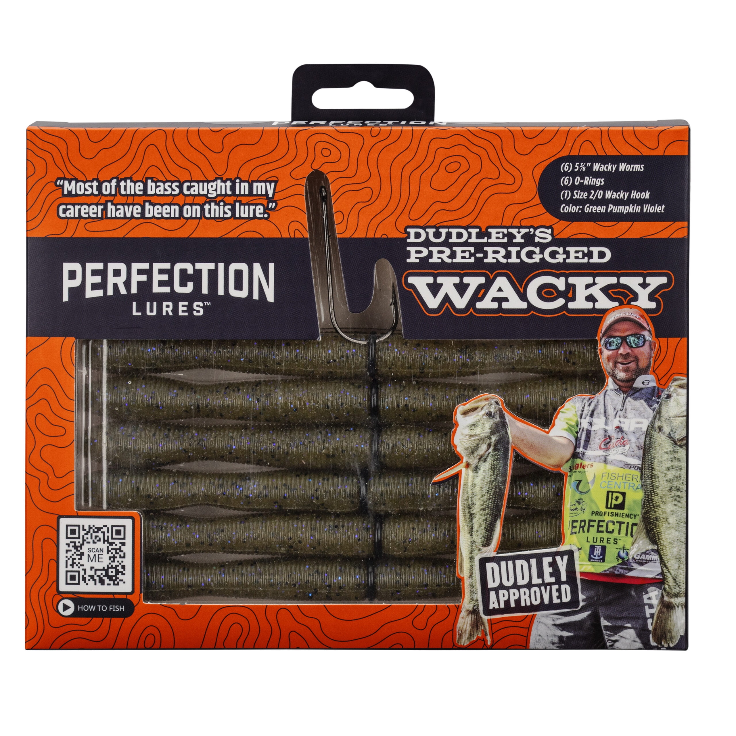 Perfection Lures Dudleys Pre-Rigged Wacky Worm Bass Fishing