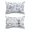 thumbnail image 2 of Pack of 4 Outdoor Lumbar Pillow Covers 12x20 Inch, Pastoral Flowers Waterproof Throw Pillow Covers Set, Vintage Haze Blue Farmhouse Plant Indoor&Outdoor Decorative Cushion Cases for Patio Porch Car, 2 of 7