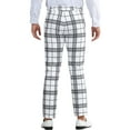 thumbnail image 3 of Pantalones de vestir a cuadros INSPIRE CHIC para hombres, chinos de frente plano, colores contrastantes, pantalones de negocios, 3 of 6