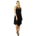 thumbnail image 2 of Bimba Women Exclusive Black Georgette Shift Dress Sheer Chick Prom Dress, 2 of 5