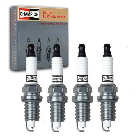 4 pc Champion Double Platinum Spark Plugs compatible with Subaru Outback 2.5L H4 2010-2012