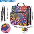 thumbnail image 2 of FORMRS Zipper Binder with Shoulder Strap 2-inch Ring 500 Sheet Capacity File Bag, Colorful Wavy Plaid, 2 of 5
