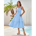 thumbnail image 2 of Vestido GRACE KARIN Summer 2025, midi, tirantes finos, azul, 2 of 6
