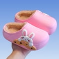 thumbnail image 6 of FITORON Kids Fleece Lined Cartoon Bunny Clog Slippers - Pink Indoor House Shoes for Girls,Size 3.5-4.5 Years, 6 of 6