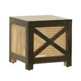 thumbnail image 6 of Westby Mango Wood and Cane Square Cube Ottoman,Natural Wood Furniture Primary Living Space Ottomans, 6 of 9