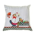 thumbnail image 1 of Coussin D'Impression Numérique En Polyester (Chef Servant Du Poulet) (18 X 18) - Ensemble De 2, 1 of 2