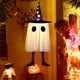 thumbnail image 5 of Guirnalda de Luces Led con Forma de Sombrero de Bruja y Fantasma para Halloween | 3 Modos de Parpadeo | Decoración Colgante para Interiores de 20 X 20 X 60 Cm | Poliéster Naranja, Morado y Verde con, 5 of 6