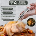 thumbnail image 5 of Grillin Pros Stainless Steel Meat Injector Marinade Syringe Kit for Smoking & Grilling Turkey, Brisket & BBQ - Built to Last, 5 of 8