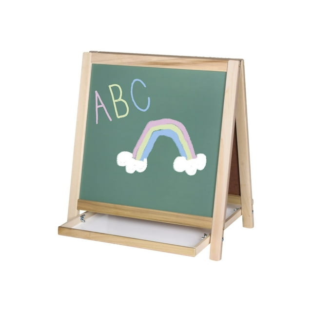 Flipside - Chevalet Combo : Tableau Blanc, Tableau Noir - de Bureau - 470 x 457 mm - Magnétique - Double Face