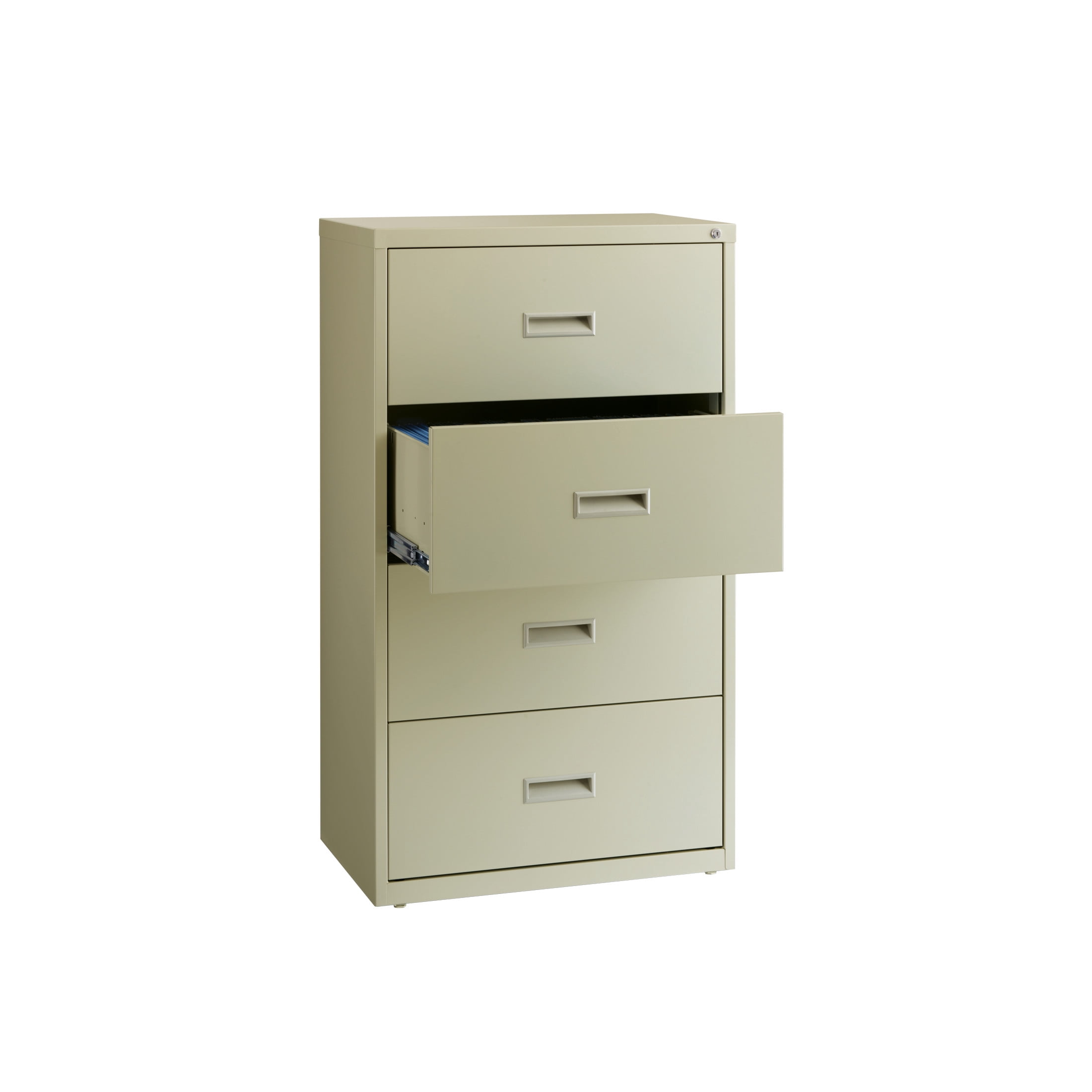 Hirsh 30 Inch Wide 4 Drawer Metal Lateral File Cabinet for Home and Office, Holds Letter, Legal and A4 Hanging Folders, Putty