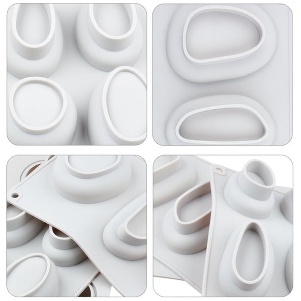 Molde para tartas con forma de adoquín Molde para repostería con forma de guijarro en 3D Molde de silicona para hornear