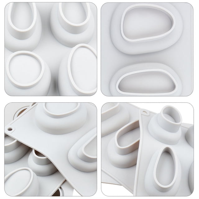 Molde para tartas con forma de adoquín Molde para repostería con forma de guijarro en 3D Molde de silicona para hornear