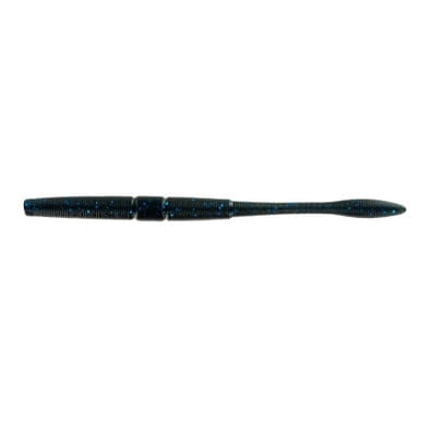 Big Bite Baits Nekorama Soft Plastic Fishing Bait, 5.5 in, Matte Black and Blue, 15-Pack