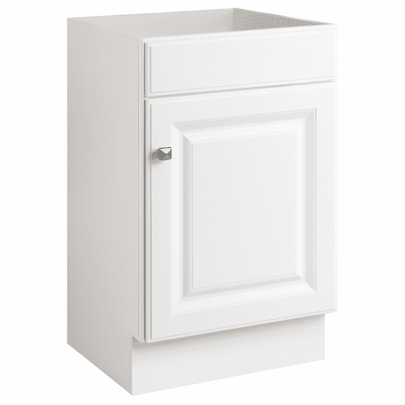 Design House Solid Wood Wyndham 18" 1-Door  Ready to Assemble Bath Vanity Cabinet, White
