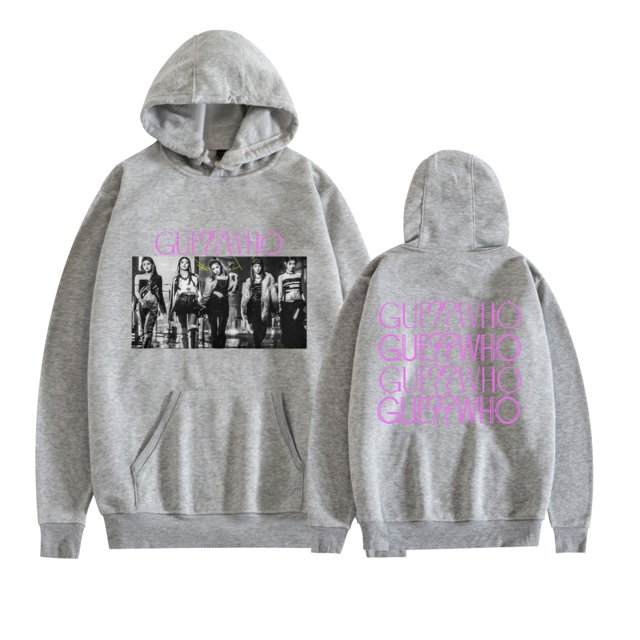GUE Double Sided Pattern Hoodies For Unisex Vintage Pullovers,3XL,Gray1