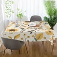 thumbnail image 3 of Yayeee Tablecloths 60" x 108" Rectangle Wrinkle Resistant Party Table Cover, Beige Birds Floral, 3 of 8