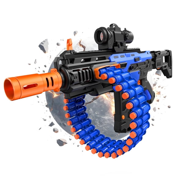 Pistola de juguete SOFITEN CLANK-X con tambor de 30 dardos, mira y 100 dardos