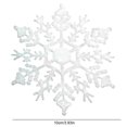 thumbnail image 4 of Colgante Árbol de Navidad 12 Uds. Lindos copos de nieve con purpurina de plástico de 10Cm decoración colgante colgante para árbol de Navidad, 4 of 9