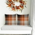 thumbnail image 6 of Fall Pillow Covers 18x18 Set of 2 Autumn Decorative Seamless Plaids Check Throw Pillow Cases Black Orange Brown Cushion Covers Halloween,Farmhouse,Thanksgiving,Home Décor, 6 of 6