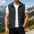 thumbnail image 2 of Men's Fishing Vest Outdoor Lightweight Fishing Work Photo Safari Cargo Vest Black L, 2 of 9
