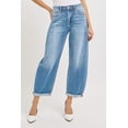 thumbnail image 2 of Risen Jeans - High Rise Cropped Barrel Leg Jeans in Vintage Dark Indigo (27.5" Inseam) - PGA21024, 2 of 10