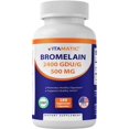thumbnail image 1 of Suplemento vitamático de bromelina 500 mg 2400 GDU/g 180 cápsulas, 1 of 5