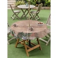 thumbnail image 3 of Outdoor Tablecloth with Umbrella Hole and Zipper, Christmas Round Table Cloth 60 Inch Waterproof Tablecloth, Pine Cones Botanical Xmas Vintage Picnic Table Cover for Patio Camping, 3 of 7