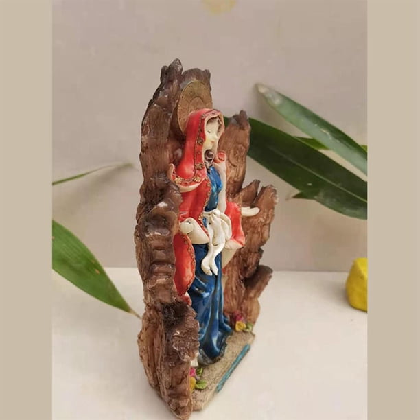Estatua decorativa pintada perfecl de la iglesia de Cristo 8,66 pulgadas con base Natividad católica