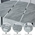 thumbnail image 3 of Lecut Oval Extendable Dining Room Table for 4-8 People, Extendable from 40" to 55" to 71", Modern Wooden Dining Table with MDF Tabletop and Metal Frame, Oval Kitchen Table for Home, Office,Oval Grey, 3 of 8