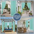 thumbnail image 5 of 2 Panels Outdoor Curtains for Patio Waterproof 54"x84" Bluish Green Retro Greek Key Weatherproof Privacy Outsides Curtains, Greece Ancient Rustic Geometric Grommet Thermal Drapes for Cabana Porch, 5 of 8