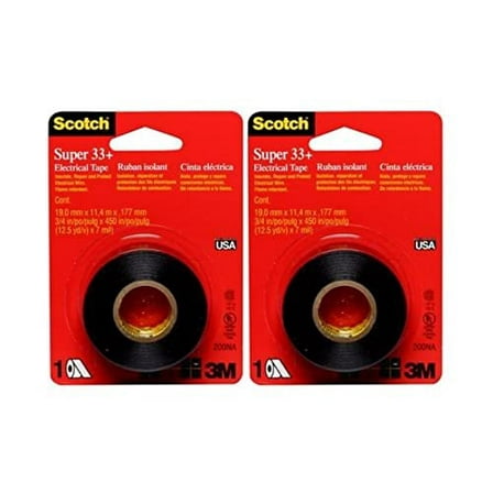 3M Scotch Vinyl Plastic Electrical Tape Super 33  - 7 Mil, 0.75 in x 450 in, Multicolor