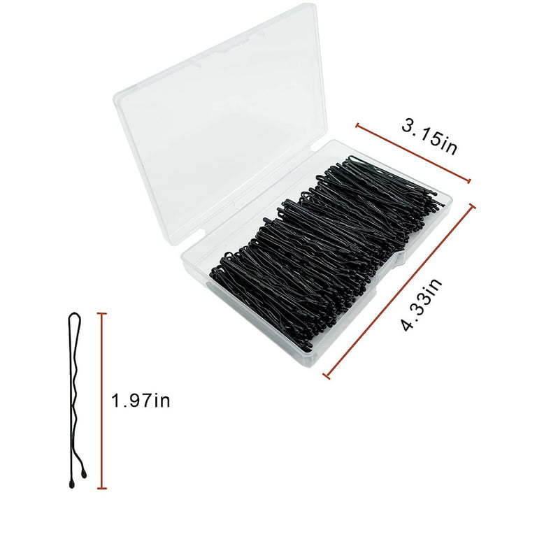 7cm Hair Grips - 50pcs Brown Hair Pins, Long Bobby Pins, Waved Kirby Grips  - Essential Hair Accessories for Women & Girls, Ideal for All Types of Hair  