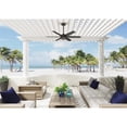 thumbnail image 3 of Hunter 52 inch Outdoor or Indoor Ceiling Fan No Light - Bronze Ceiling Fan without Light, For Patio, Porch, Garage, or Living Room, Standard Mount, 6 Blades, Wall Control - Jetty 51203, Noble Bronze, 3 of 18