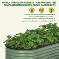 thumbnail image 2 of VEIKOUS Metal Garden Bed, 8x2x1.4 ft Large Garden Bed with 9-in-1 Configurations and Layouts, Cyan, 2 of 10