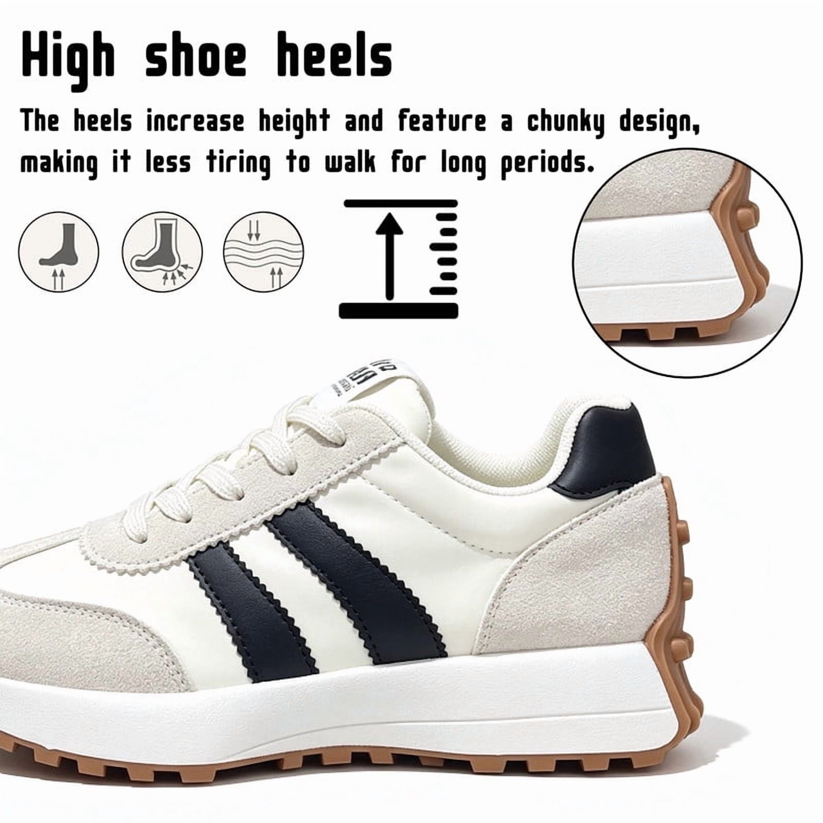 Beranmey Women's Casual Platform Sneakers with Memory Foam photo 8