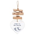 thumbnail image 1 of Something Different - Letrero de Puerta de Madera Flotante Gone To The Beach Diseño Corazón (Blanco, Marrón), 1 of 2