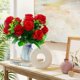 thumbnail image 4 of Ramo de Rosas Artificiales para El Día de La Madre, Gran Ramo de 6 Cabezas, Adorno para Mesa de Comedor y Sala de Estar., 4 of 6