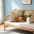 thumbnail image 5 of Vintage Floral Throw Pillow Covers, Short Pile Plush Boho Decorative Square Pillowcases for Living Room Couch Bed Decor, 5 of 6